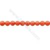 Multicolore Corail teinté ronde sur fil  Taille 5mm de diamètre trou 0.7mm Environ 80perles/fil 15~16"