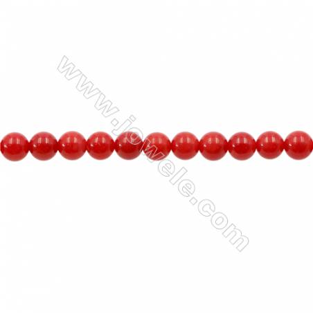 Multi-Color Dyed Coral Round Beads Strand Diameter 5mm Hole 0.7mm About 80 Beads/Strand 15~16"