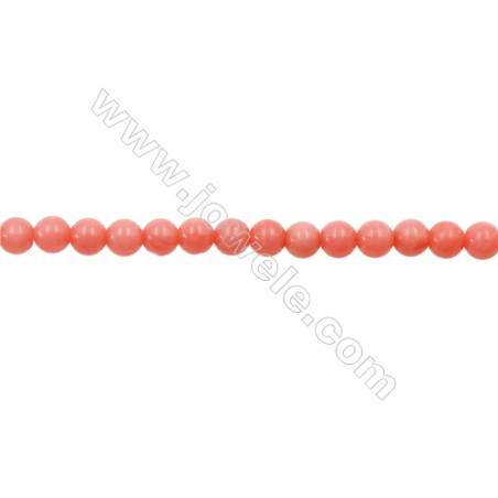 Multi-Color Dyed Coral Round Beads Strand Diameter 4mm Hole 0.7mm About 100 Beads/Strand 15~16"