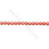 Multicolore Corail teinté ronde sur fil  Taille 4mm de diamètre trou 0.7mm Environ 100perles/fil 15~16"