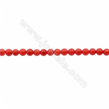 Multi-Color Dyed Coral Round Beads Strand Diameter 3mm Hole 0.7mm About 138 Beads/Strand 15~16"