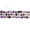 Natural Purple Striped Agate Beads Strands, Star Cut Faceted, Size 6x6mm, Hole 1mm, 15~16"/strand