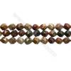 Natural Red Creek Jasper Beads Strands, Star Cut Faceted, Size 10x10mm, Hole 1mm, 15~16"/strand