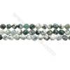 Grade A Natural Tree Agate Beads Strands, Star Cut Faceted, Size 6x6mm, Hole 0.8mm, 15~16''/strand