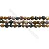 Natural Ocean Jasper Beads Strands, Star Cut Faceted, Size  6x6mm, Hole 0.8mm, 15~16"/strand