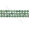 Natural Green Aventurine Beads Strands, Star Cut Faceted, Size 8x8mm, Hole 0.8mm, 15~16”/strand