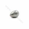 Multi-Color Eletroplating Shell Pearl Half-drilled Beads Teardrop Size 10x15mm Hole 1mm 10pcs/Pack