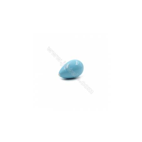 Perles nacrée semi-percées galvanoplastie  multicolore  goutte  Taille 12x18mm  trou 0.8mm  10pcs/paquet