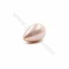 Eletroplating Shell Pearl Half-drilled Beads Teardrop Size 12x18mm Hole 0.8mm 10pcs/Pack