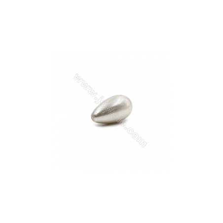 Bunt Muschel halb gebohrte Perlen  galvanisch  Wassertropfen  16x30mm  Loch 0.8mm  6 Stck/Packung