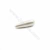 Perlas de concha electrochapada Semi-perforada Gota Tamaño8x26mm Agujero1mm 10unidades/paquete