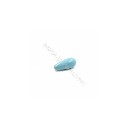 Perles nacrée semi-percées galvanoplastie  multicolore  goutte  Taille 6x14mm  trou 1.0mm  10pcs/paquet