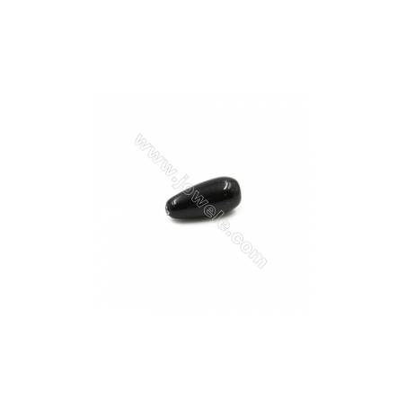 Perlas de concha electrochapada Semi-perforada Gota Tamaño6x14mm Agujero1mm 10unidades/paquete