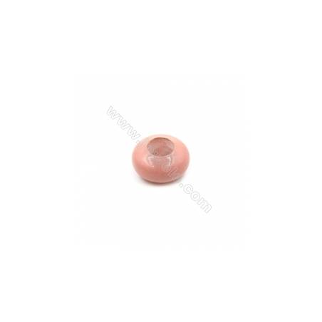 Bunt Muschel Perlen  Abakusperlen  galvanisch  9x13mm  Loch 5mm  10 Stck/Packung