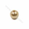 Bunt Muschel Perlen  rund  galvanisch  Durchmesser 10mm  Loch 2 5mm  20 Stck/Packung