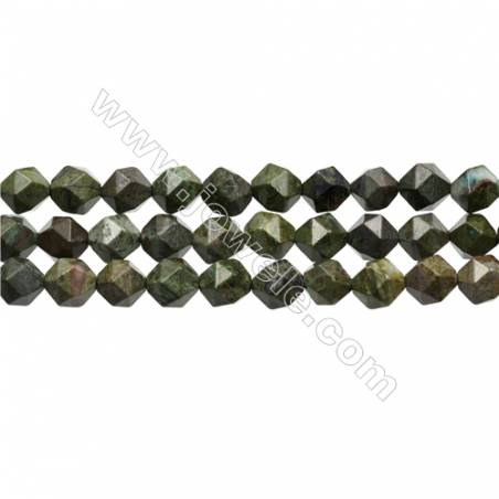 Perles du Sang-dragon à facette sur fil étoile Taille 10x10mm trou 0.8mm 15~16"/fil