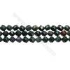 Blood Stone Beads Strands, Star Cut Faceted, Size 8x8mm, Hole 1mm, 15~16"/strand