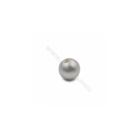 Eletroplating colorato Shell Pearl mezzo forato perline rotonde (Matte) Diametro 14 mm Foro circa 3 mm 10pcs/pack