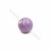 Eletroplating colorato Shell Pearl mezzo forato perline rotonde (Matte) Diametro 14 mm Foro circa 3 mm 10pcs/pack