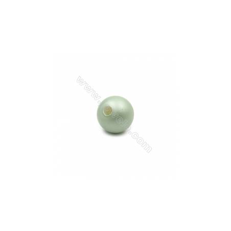 Perles nacrée semi-percées galvanoplastie  multicolore  ronde mate  Taille 16mm de diamètre  trou 3.0mm  10pcs/paquet
