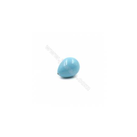 Perles nacrée semi-percées galvanoplastie  multicolore  goutte  Taille 12x15mm  trou 0.8mm  10pcs/paquet