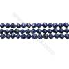 Labis-lazuli à facette sur fil étoile Taille 6x6mm trou 0.8mm 15~16"/fil