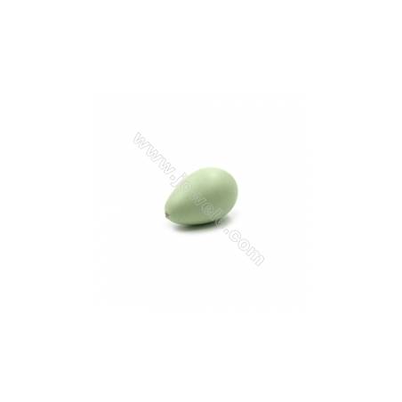 Bunt Muschel halb gebohrte Perlen  gefrostet  galvanisch  Wassertropfen  16x25mm  Loch 1mm  8 Stck/Packung