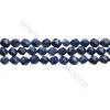 Natural Lapis Lazuli Beads Strands, Star Cut Faceted, Size 8x8mm, Hole 1mm, 15~16"/strand
