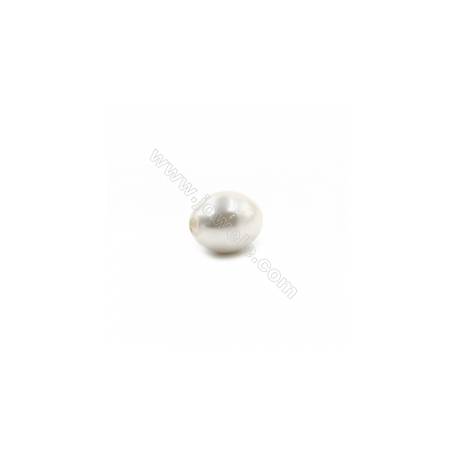 Perle colorate di conchiglia Eletroplating, ovali, dimensioni 8x10 mm, foro 1 mm, 10 pezzi/confezione