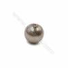 Bunt Muschel halb gebohrte Perlen  galvanisch  rund  Durchmesser 14mm  Loch 1mm  20 Stck/Packung