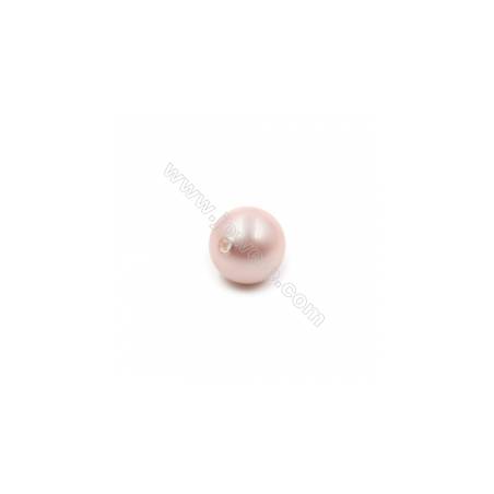 Perles nacrée semi-percées galvanoplastie  multicolore  ronde  Taille 16mm de diamètre  trou 0.8mm  10pcs/paquet