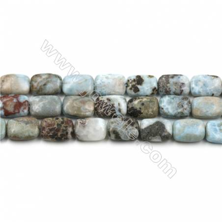Natural Copper Pectolite Larimar Beads Strands, Rectangle, Size 10x14mm, Hole 0.8mm, 15~16"/strand