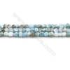 Natural Copper Pectolite/ Larimar Beads Strands, Nuggets, Size: about 4mm, Hole 0.6mm, 15~16"/strand