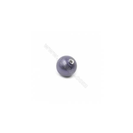 Bunt Muschel halb gebohrte Perlen  galvanisch  rund  Durchmesser 8mm  Loch 1mm  40 Stck/Packung