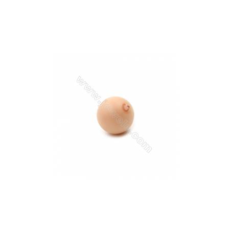 Eletroplating colorato Shell perla metà forato perline rotonde (Matte) diametro 16 mm foro 1 mm 10pcs/pack
