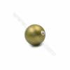 Perles nacrée semi-percées galvanoplastie  multicolore  ronde mate  Taille 14mm de diamètre  trou 1.0mm  10pcs/paquet