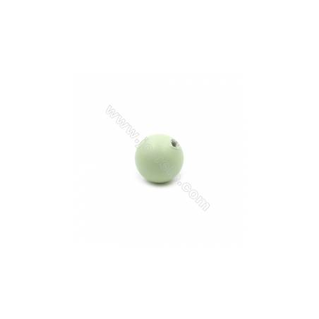 Bunt Muschel halb gebohrte Perlen  gefrostet  galvanisch  rund  Durchmesser 10mm  Loch 1mm  30 Stck/Packung