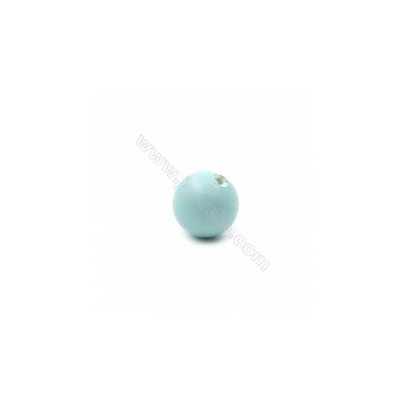 Perles nacrée semi-percées galvanoplastie  multicolore  ronde mate  Taille 10mm de diamètre  trou 1.0mm  30pcs/paquet