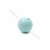 Multi-Color Matte Eletroplating Shell Pearl Half-drilled Beads  Round Diameter 10mm  Hole 1mm  30pcs/Pack