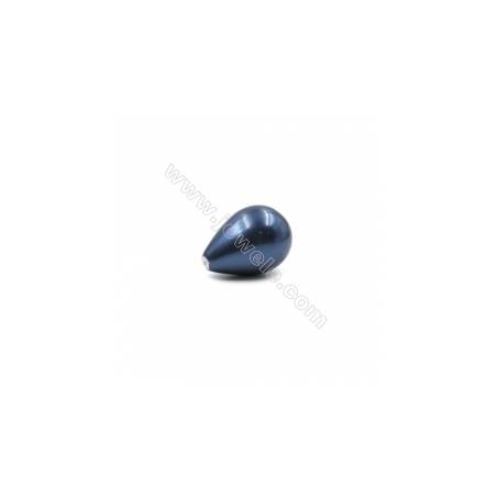 Perle colorate di conchiglia di Eletroplating, a goccia d'acqua, dimensioni 14x19 mm, foro 0,8 mm, 10 pezzi/confezione