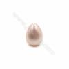 Perle colorate di conchiglia di Eletroplating, a goccia d'acqua, dimensioni 14x17 mm, foro 1 mm, 10 pezzi/confezione