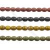 Multicolore Perles en porcelaine ovale sur fil  Taille 12x14mm trou2.5mm Environ 28perles/fil 15~16"