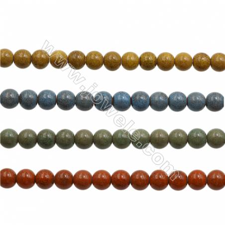 Handmade Mix Color Porcelain/Ceramic Beads Strands, Abacus, Size 9x10mm, Hole 3mm, about 42 beads/strand 15~16"