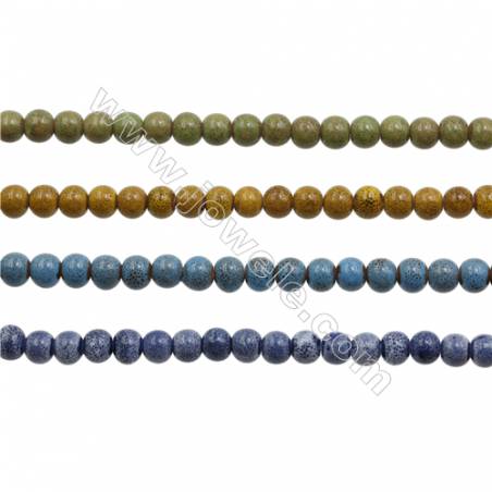 Handmade Mix Color Porcelain/Ceramic Beads Strands, Abacus, Size 7x8mm, Hole 2mm, about 54 beads/strand 15~16"