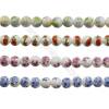 Handmade Mix Color Porcelain/Ceramic Beads Strands, Round, Diameter 12mm, Hole 2mm, about 34 beads/strand 15~16"
