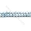 Grade A Natural Copper Pectolite/ Larimar Beads Strands, Round, Size 6mm, Hole 0.8mm, 15~16"/strand