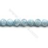 Grade A Natural Copper Pectolite/ Larimar Beads Strands, Round, Size 10mm, Hole 1mm, 15~16"/strand