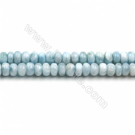 Grade A Natural Copper Pectolite/ Larimar Beads Strands, Abacus, Size 4x7mm, Hole 0.8mm, 15~16"/strand