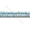 Klasse A natürlicher Kupferpectolith  Larimar  Perlenkette  Abacus Perlen glatte Oberfläche 4x7mm   Loch 0.8mm 15~16"/Strang