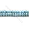 Klasse A natürlicher Kupferpectolith  Larimar Perlenkette  Abacus Perlen glatte Oberfläche 5x8mm   Loch 0.8mm 15~16"/Strang